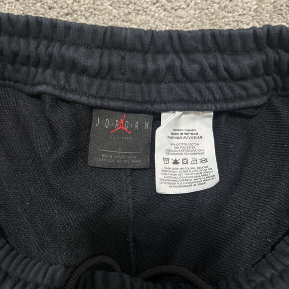 Air Jordan Jumpman Logo Sweat Shorts Mens Size L Black Athletic Gym NBA - Picture 3 of 5